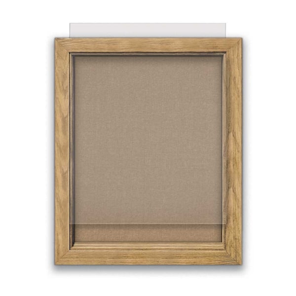 United Visual Products Indoor Enclosed Combo Board, 72"x36", Bronze Frame/Black Porc & Black UVCB7236BZ-BLKPORC-BLACK - main